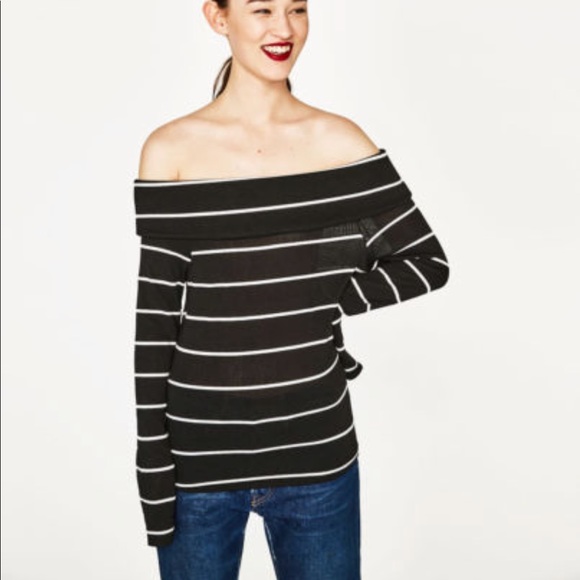 Zara Sweaters - Zara off shoulder knit sweater